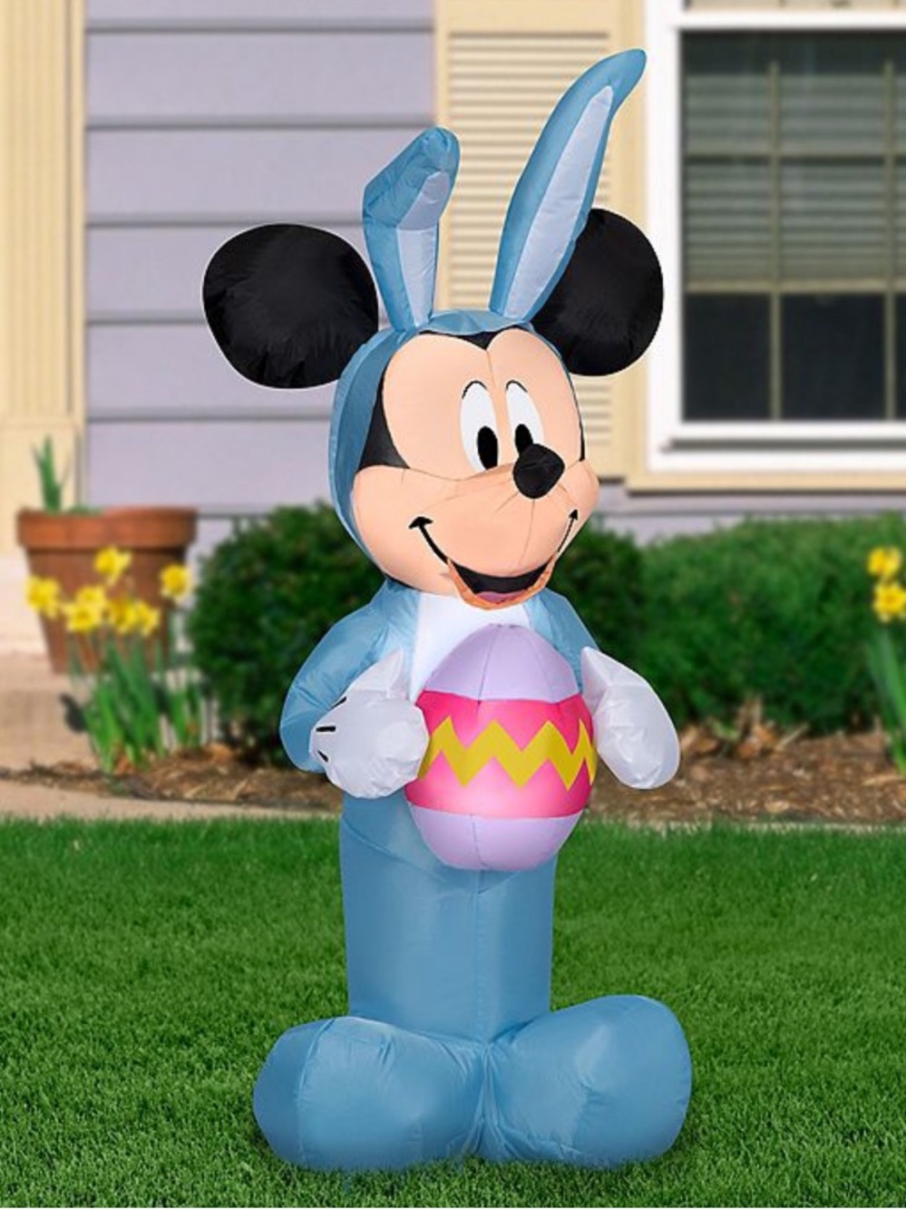 Gemmy Disney's Inflatable Mickey Mouse Bunny Outdoor Inflatable